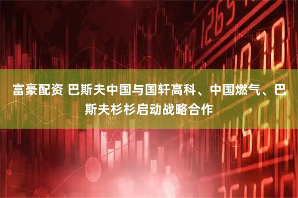 富豪配资 巴斯夫中国与国轩高科、中国燃气、巴斯夫杉杉启动战略合作