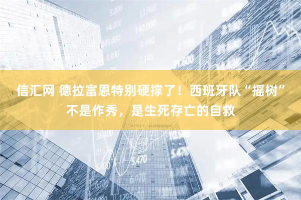 信汇网 德拉富恩特别硬撑了！西班牙队“摇树”不是作秀，是生死存亡的自救